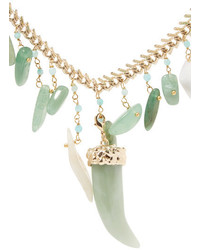 Rosantica Lisca Beaded Gold Tone Necklace Green