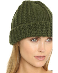 1717 Olive Cable Knit Beanie