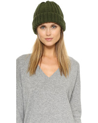 1717 Olive Cable Knit Beanie