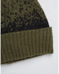 Asos Fisherman Beanie In Abstract Design