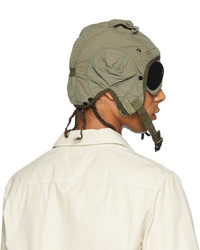 C.P. Company Khaki Flatt Aviator Goggle Hat