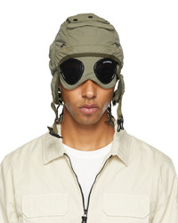 C.P. Company Khaki Flatt Aviator Goggle Hat