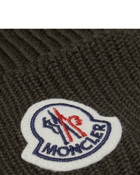Moncler Logo Appliqud Wool Beanie