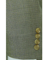 Ralph Lauren Classic Fit Olive Tan Textured Two Button Silk Blazer Sportcoat