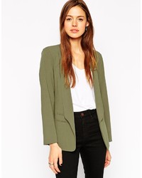 Asos Collection Jacket In Crepe With Skinny Lapel