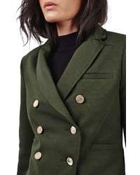 Topshop Gold Button Double Breasted Blazer