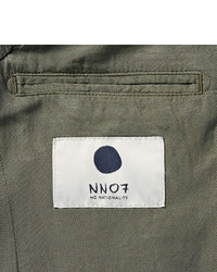 Nn07 Green Soho Slim Fit Stretch Cotton Blazer