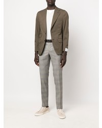 Caruso Notched Lapels Single Breasted Blazer