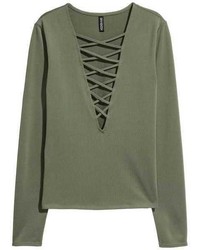 H&M Top With Lacing
