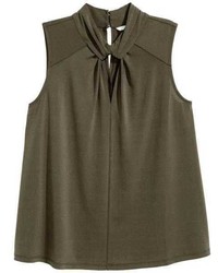 H&M Top With Stand Up Collar