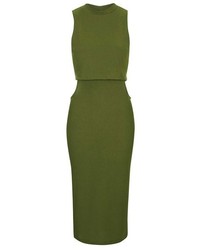 Topshop Sleeveless Cutout Midi Dress