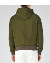 Reiss 1971 Marchland Hooded Bomber Jacket