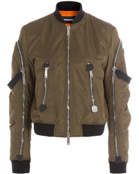 Dsquared2 Bomber Jacket With Zippers