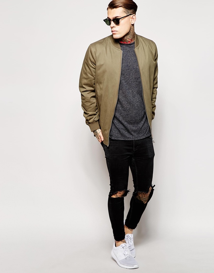 ASOS DESIGN smart bomber jacket in … curated on LTK