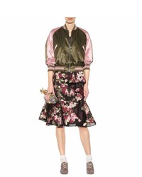 Alexander McQueen Embroidered Cotton And Silk Bomber Jacket