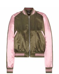 Alexander McQueen Embroidered Cotton And Silk Bomber Jacket