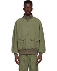 Engineered Garments Green Cotton Bomber Jacket