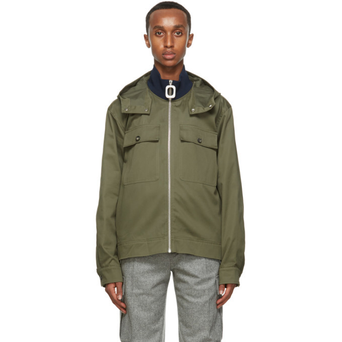 JW Anderson Green Pull Zip Up Jacket, $770 | SSENSE | Lookastic