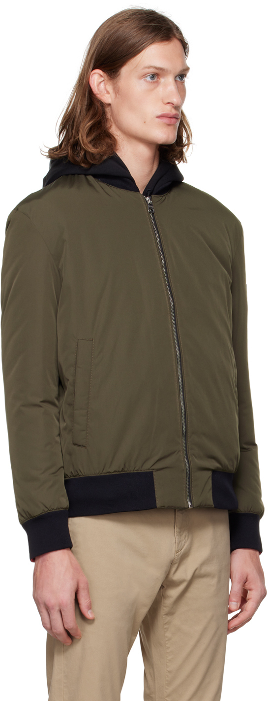 Hugo Khaki Insulated Bomber Jacket, $465 | SSENSE | Lookastic