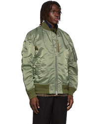 Sacai Khaki Ma 1 Bomber Jacket, $1,175 | SSENSE | Lookastic