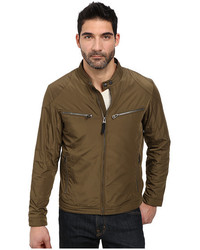 Cole Haan Lightweight Packable Moto Jacket With Camo Lining
