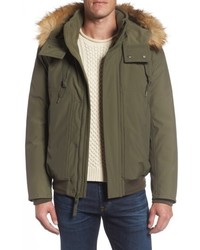 Andrew Marc Marc New York Insulated Bomber Jacket With Faux Fur Trim