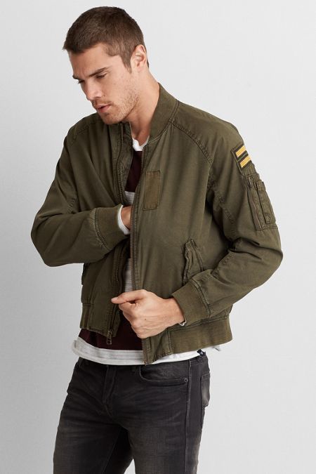 American Eagle Outfitters Military Bomber Jacket, $89 | American Eagle |  Lookastic