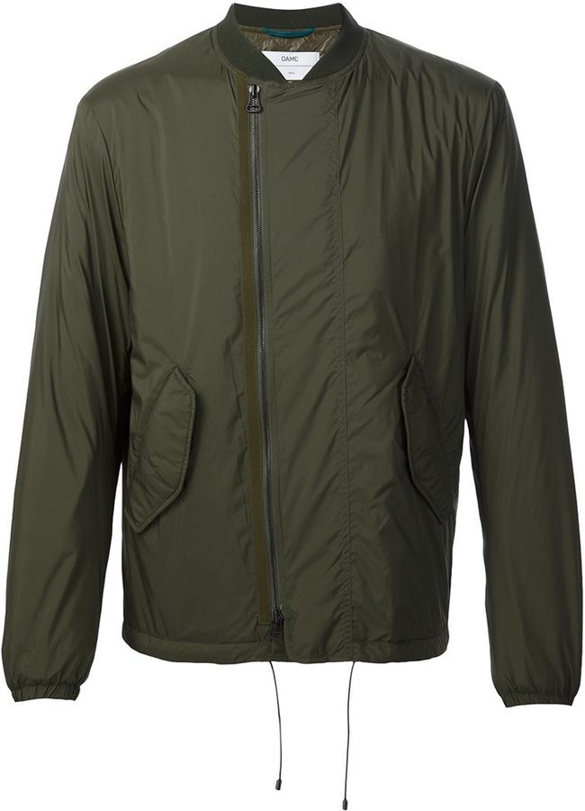 Oamc Side Zip Bomber Jacket, $650 | farfetch.com | Lookastic