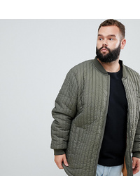replika Plus Quilted Jacket In Army Green