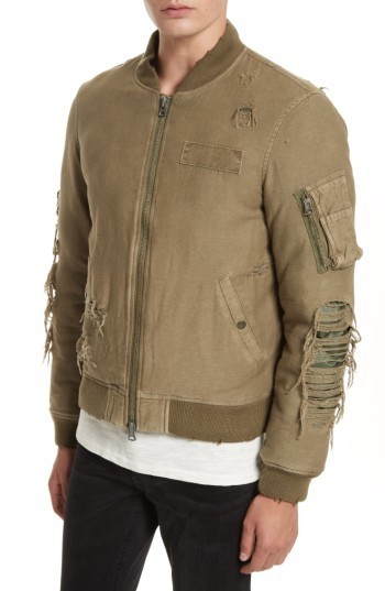 R 13 R13 Ripped Canvas Bomber 495 Nordstrom Lookastic