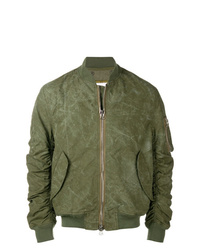 Readymade Ruched Sleeve Bomber Jacket