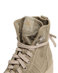 O.x.s. Lace Up Cotton Combat Boots