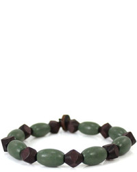 Goodwood The Pedalle Bracelet In Dark Brown And Green
