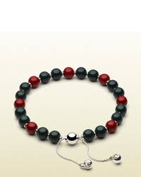 Gucci Bracelet With Green And Red Wooden Beads