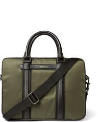 Dolce & Gabbana Leather Trimmed Twill Briefcase