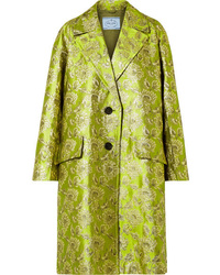 Olive Brocade Coat