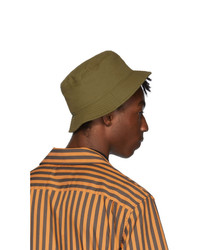 Acne Studios Green Face Bucket Hat