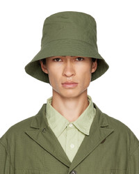 Engineered Garments Green Quilted Brim Bucket Hat