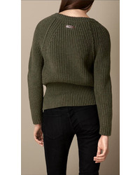 Burberry Ribbed Wool Cotton Sweater