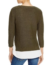 Avec Cable Knit Layer Sweater