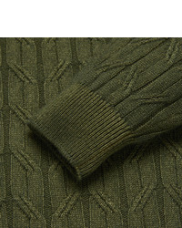 Ermenegildo Zegna Cable Knit Mlange Cashmere Sweater