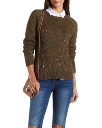 Charlotte Russe Cable Knit Pullover Sweater