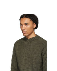 Boris Bidjan Saberi Grey Wool V Neck Sweater