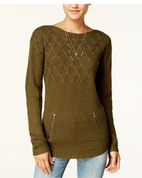 Hooked Up By Iot Juniors Cable Knit Sweater