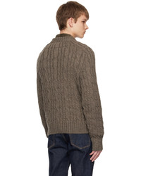 Tom Ford Khaki Cable Knit Sweater