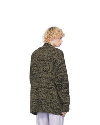 Dries Van Noten Khaki Wool Maxi Sweater