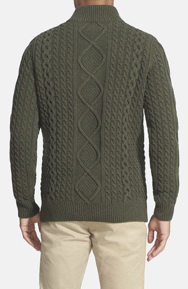 Barbour Kirktown Regular Fit Cable Knit Lambswool Half Button 