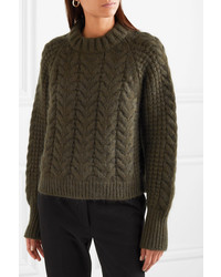 Cecilie Bahnsen Selma Cable Knit Merino Wool Blend Sweater