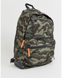 New Look Backpack In Camo Print