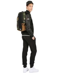 Camo Printed Techno Canvas Backpack